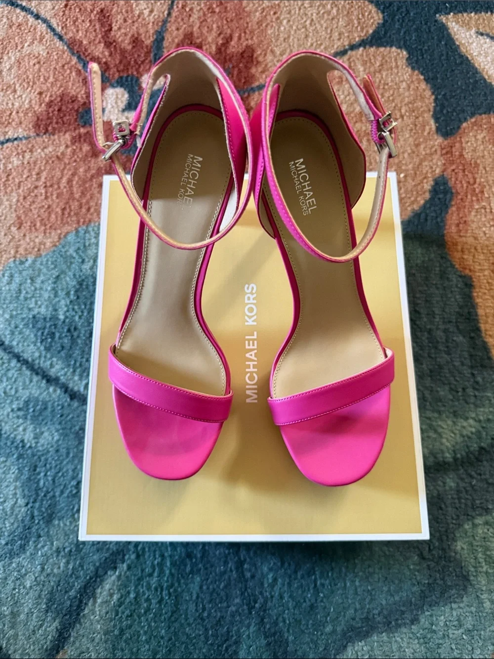 Michael Kors Hot Pink Ankle-Strap Heels